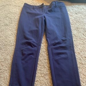 Navy Dress Pants, Ankle Length, Straight leg